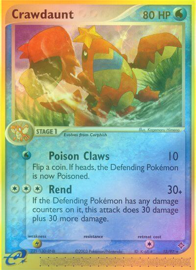 Crawdaunt - 13/97 - Rare - Reverse Holo available at 401 Games Canada