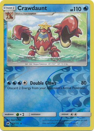 Crawdaunt - 25/111 - Rare - Reverse Holo available at 401 Games Canada