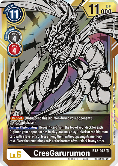 CresGarurumon (Alternate Art) - BT3-073 - Super Rare available at 401 Games Canada