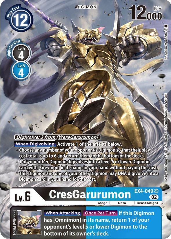 CresGarurumon (Alternate Art) - EX4-049 - Super Rare available at 401 Games Canada