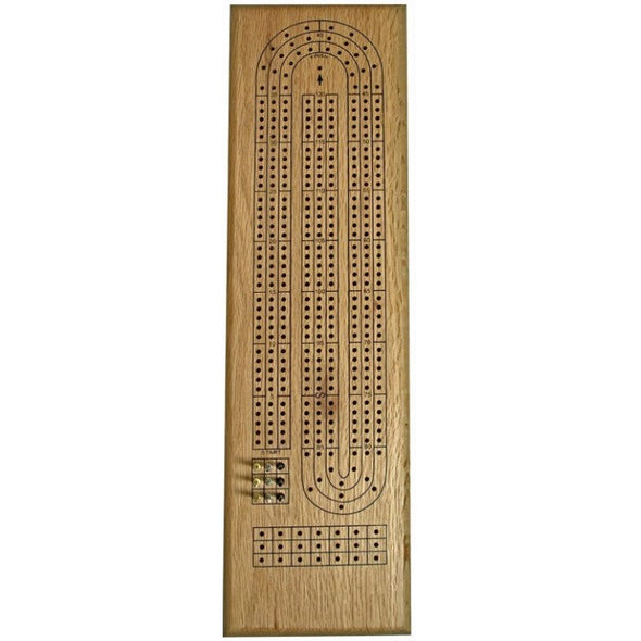 Cribbage - 3-Track Oak Board available at 401 Games Canada