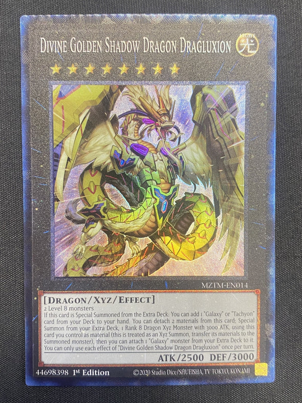 Divine Golden Shadow Dragon Dragluxion (CLR) - Maze of the Master (MZTM) (Crimping Error)