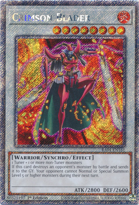 Crimson Blader (Platinum Secret Rare) - RA04-EN161 - Platinum Secret Rare - 1st Edition