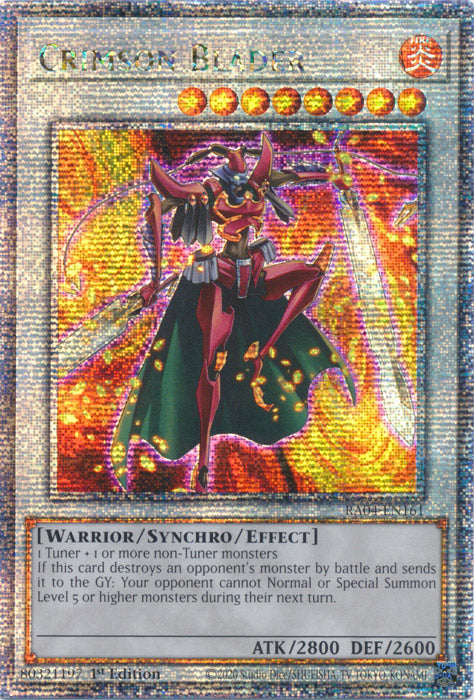 Crimson Blader - RA04-EN161 - Quarter Century Secret Rare - 1st Edition