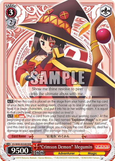 "Crimson Demon" Megumin - KS/W49 - E034R - Triple Rare available at 401 Games Canada