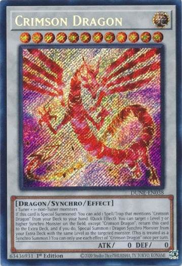 Crimson Dragon - DUNE-EN038 - Secret Rare - 1st Edition available at 401 Games Canada