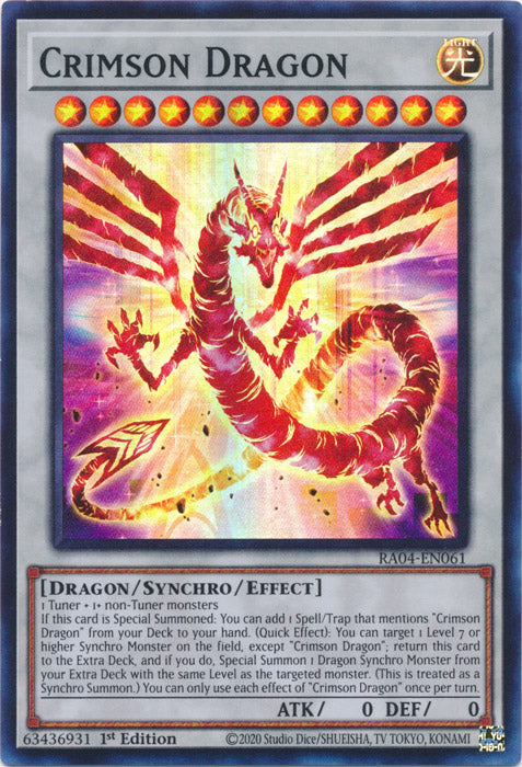 Crimson Dragon (card) - RA04-EN061 - Super Rare - 1st Edition