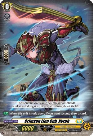 Crimson Lion Cub, Kyrph - D-BT11/091EN - Common available at 401 Games Canada