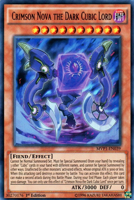 Crimson Nova the Dark Cubic Lord - MVP1-EN039 - Ultra Rare - 1st Edition available at 401 Games Canada