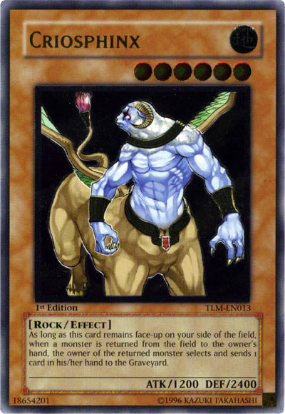 Criosphinx - TLM-EN013 - Ultimate Rare - 1st Edition available at 401 Games Canada