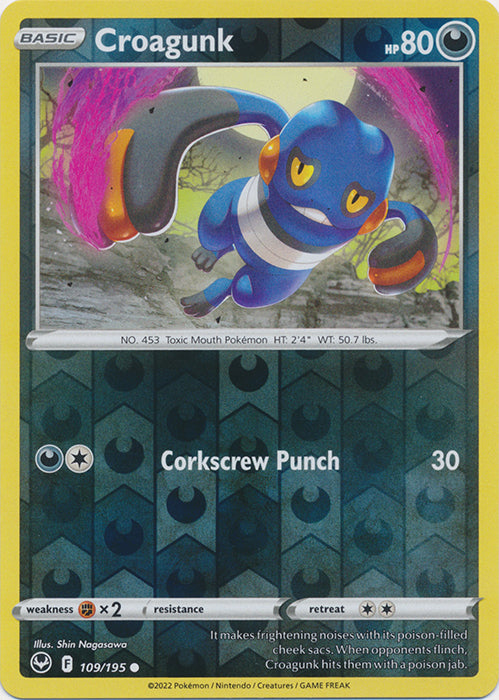 Croagunk - 109/195 - Common - Reverse Holo available at 401 Games Canada