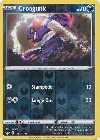 Croagunk - 123/202 - Common - Reverse Holo available at 401 Games Canada