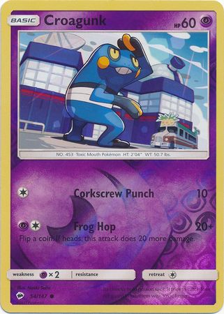 Croagunk - 54/147 - Common - Reverse Holo available at 401 Games Canada