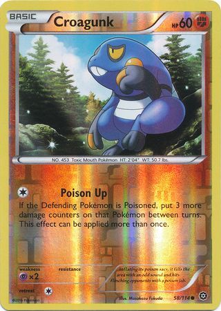 Croagunk - 58/114 - Common - Reverse Holo available at 401 Games Canada