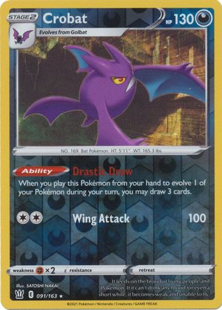 Crobat - 091/163 - Holo Rare - Reverse Holo available at 401 Games Canada