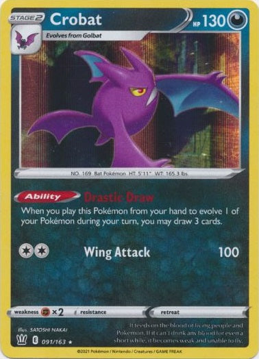 Crobat - 091/163 - Holo Rare available at 401 Games Canada