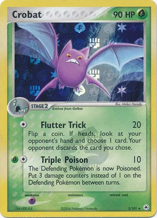 Crobat - 3/101 - Holo Rare - Reverse Holo available at 401 Games Canada