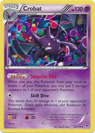 Crobat - 33/119 - Rare available at 401 Games Canada