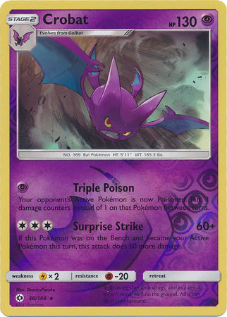 Crobat - 56/149 - Holo Rare - Reverse Holo available at 401 Games Canada