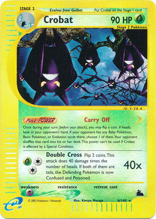 Crobat - 6/144 - Rare - Reverse Holo available at 401 Games Canada