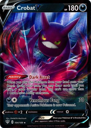 Crobat V - 104/189 - Ultra Rare available at 401 Games Canada