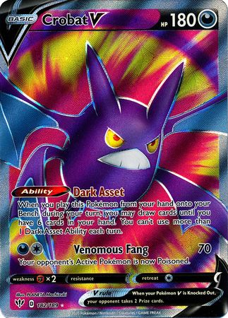 Crobat V - 182/189 - Full Art Ultra Rare available at 401 Games Canada