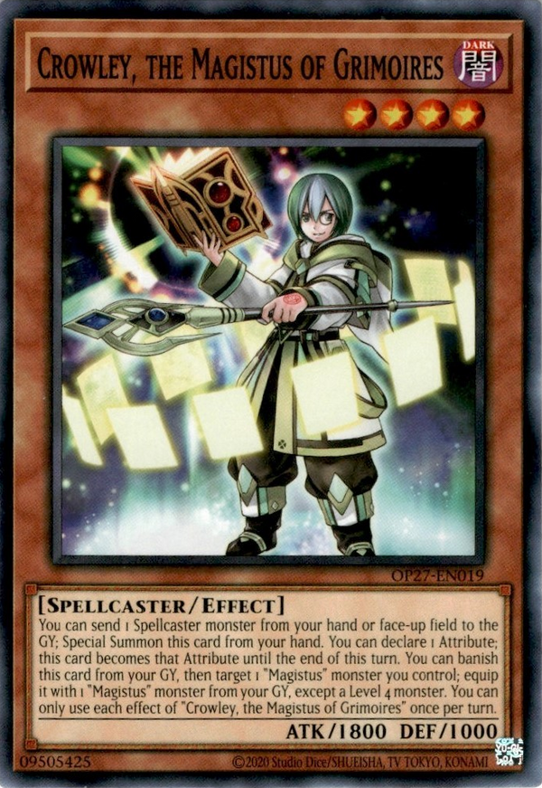 Crowley, the Magistus of Grimoires - OP27-EN019 - Common - Unlimited