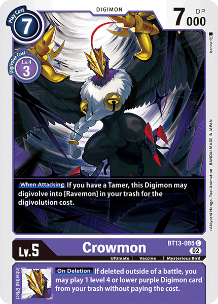 Crowmon - BT13-085 - Common available at 401 Games Canada