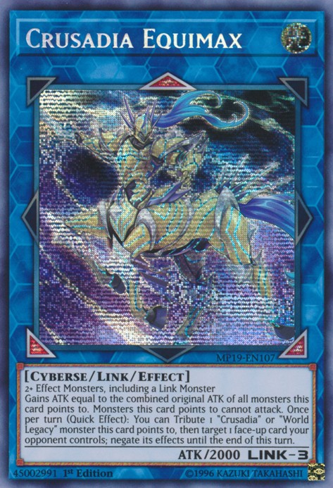 Crusadia Equimax - MP19-EN107 - Prismatic Secret Rare - 1st Edition available at 401 Games Canada