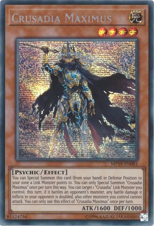 Crusadia Maximus - MP19-EN081 - Prismatic Secret Rare - Unlimited available at 401 Games Canada