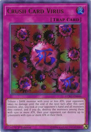 Crush Card Virus (Version 1) - LCKC-EN046 - Ultra Rare - 1st Edition available at 401 Games Canada