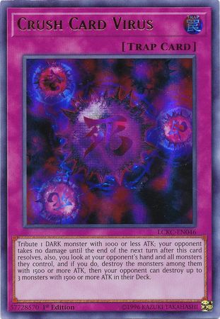 Crush Card Virus (Version 2) - LCKC-EN046 - Ultra Rare - 1st Edition available at 401 Games Canada