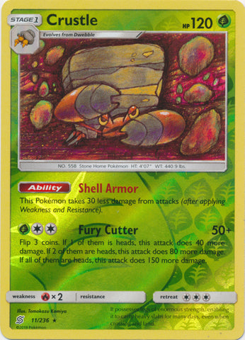 Crustle - 11/236 - Rare - Reverse Holo available at 401 Games Canada