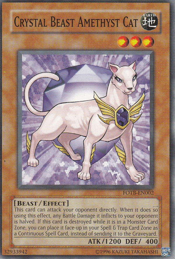 Crystal Beast Amethyst Cat - FOTB-EN002 - Common - Unlimited available at 401 Games Canada