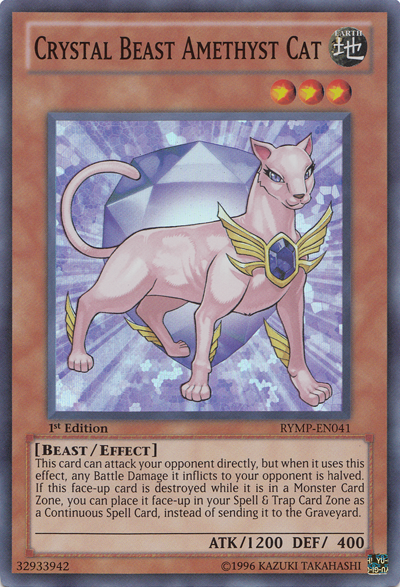 Crystal Beast Amethyst Cat - RYMP-EN041 - Super Rare - 1st Edition available at 401 Games Canada