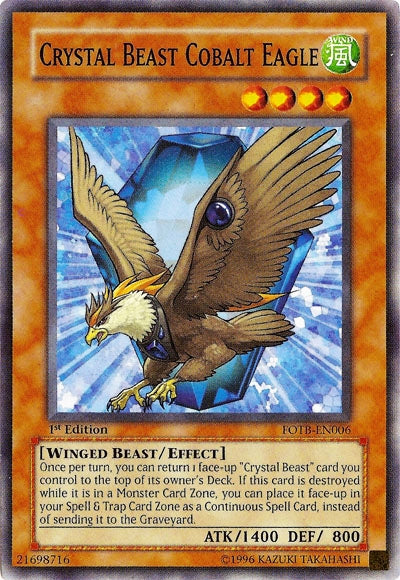 Crystal Beast Cobalt Eagle - FOTB-EN006 - Common - 1st Edition available at 401 Games Canada