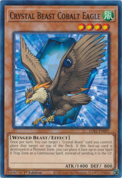 Crystal Beast Cobalt Eagle - LDS1-EN097 - Common - 1st Edition available at 401 Games Canada