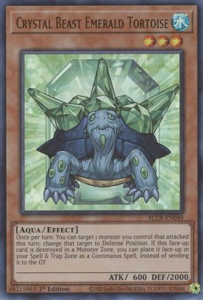 Crystal Beast Emerald Tortoise - BLCR-EN049 - Ultra Rare - 1st Edition available at 401 Games Canada