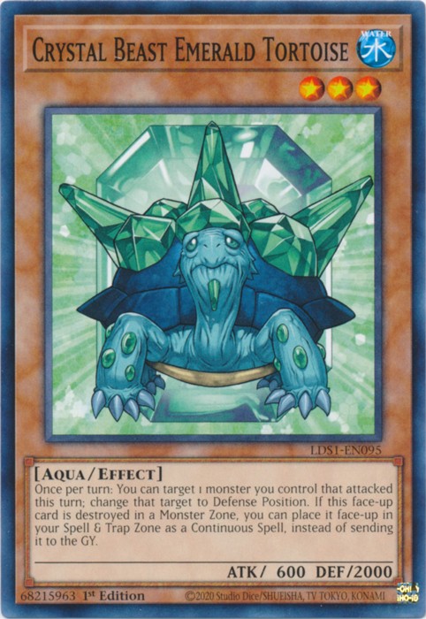 Crystal Beast Emerald Tortoise - LDS1-EN095 - Common - 1st Edition available at 401 Games Canada