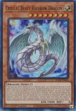 Crystal Beast Rainbow Dragon - SDCB-EN044 - Ultra Rare - 1st Edition available at 401 Games Canada