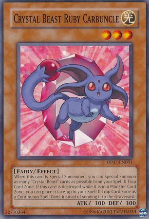 Crystal Beast Ruby Carbuncle - DP07-EN001 - Common - Unlimited available at 401 Games Canada