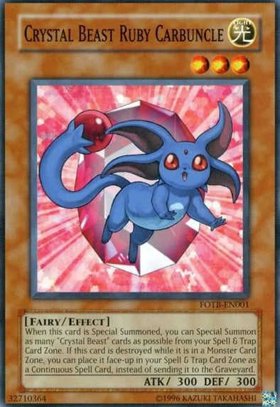 Crystal Beast Ruby Carbuncle - FOTB-EN001 - Common - Unlimited available at 401 Games Canada