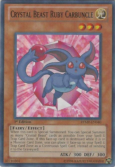 Crystal Beast Ruby Carbuncle - RYMP-EN040 - Super Rare - 1st Edition available at 401 Games Canada