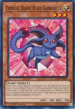 Crystal Beast Ruby Carbuncle - SDCB-EN001 - Common - 1st Edition available at 401 Games Canada