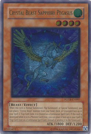 Crystal Beast Sapphire Pegasus - FOTB-EN007 - Ultimate Rare - Unlimited available at 401 Games Canada