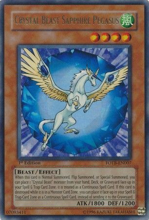 Crystal Beast Sapphire Pegasus - FOTB-EN007 - Ultra Rare - 1st Edition available at 401 Games Canada