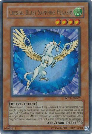 Crystal Beast Sapphire Pegasus - FOTB-EN007 - Ultra Rare - Unlimited available at 401 Games Canada