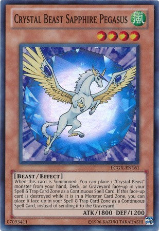 Crystal Beast Sapphire Pegasus - LCGX-EN161 - Super Rare - Unlimited available at 401 Games Canada