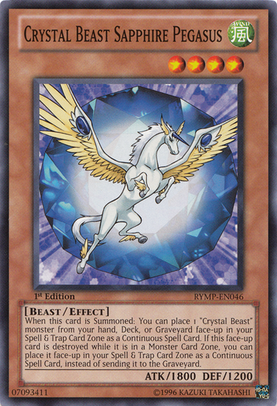 Crystal Beast Sapphire Pegasus - RYMP-EN046 - Common - 1st Edition available at 401 Games Canada