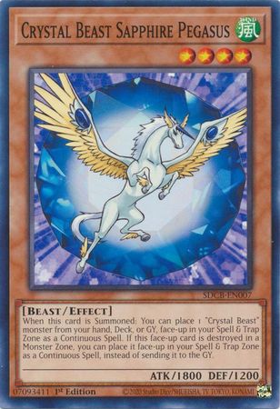 Crystal Beast Sapphire Pegasus - SDCB-EN007 - Common - 1st Edition available at 401 Games Canada